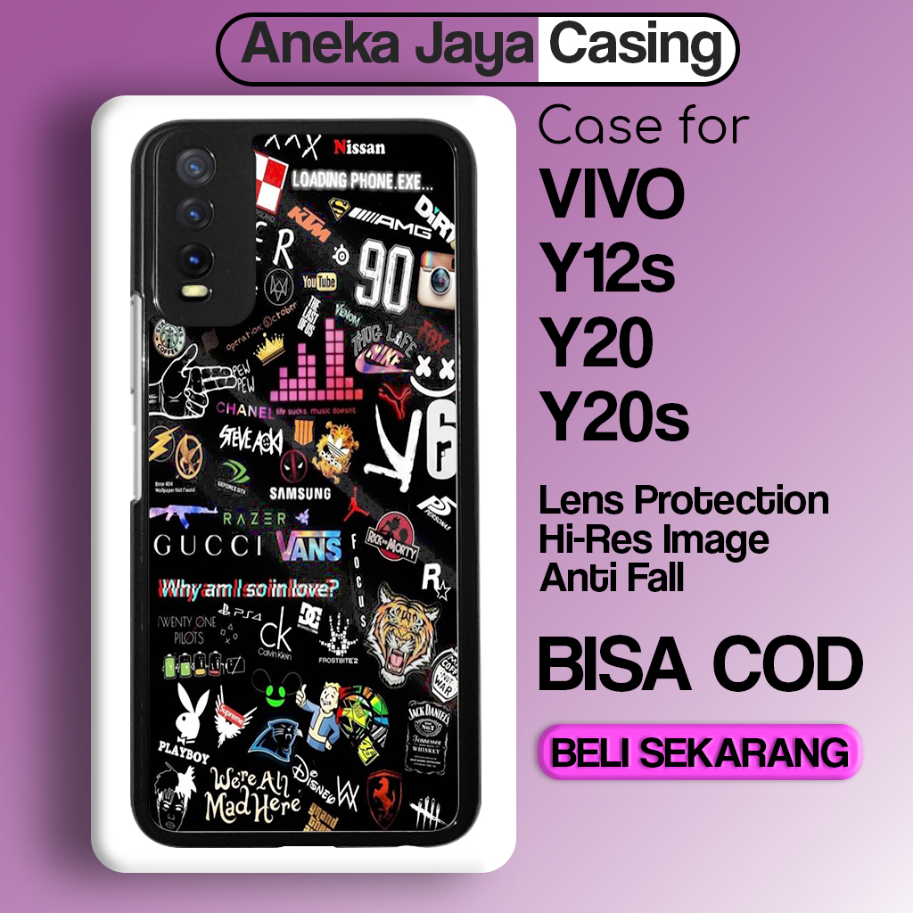Case Vivo Y12S Y20 Y20S Casing Vivo Y20 Motif AestheAneka case Casing Hp Case Sofcase Case Hp Casing