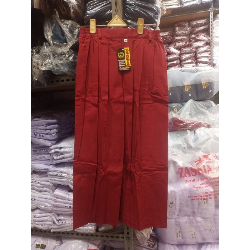 Rok Merah Panjang SD/Rok SD Merah Panjang/Rok Panjang SD