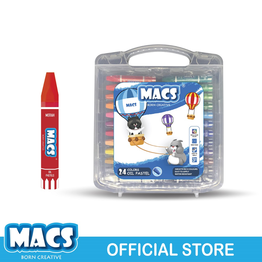 

Macs Crayon Oil Pastel Color 24 Warna