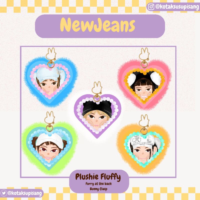 Newjeans Plushie Fluffy Keychain