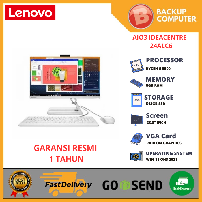 LENOVO AIO3 - 24ALC6 - F0G1008JID RYZEN 5 5500