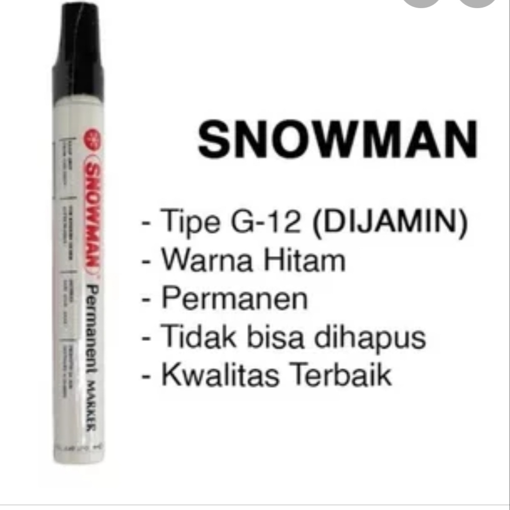 

spidol permanen snowman g12