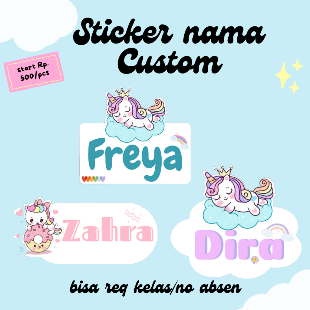 

STICKER NAMA LUCU UNTUK BUKU