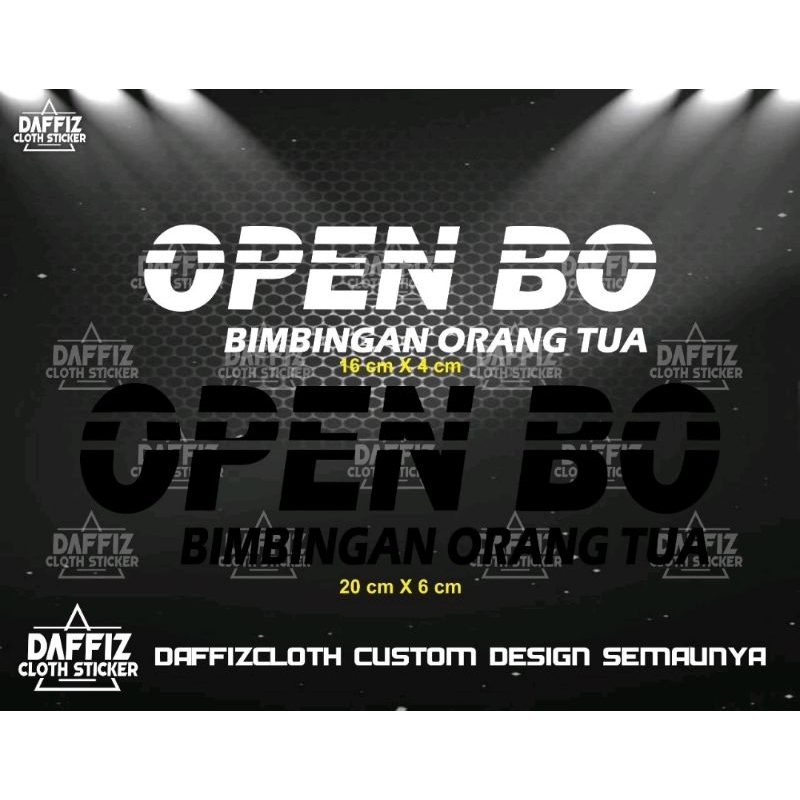 Stiker cutting Open BO