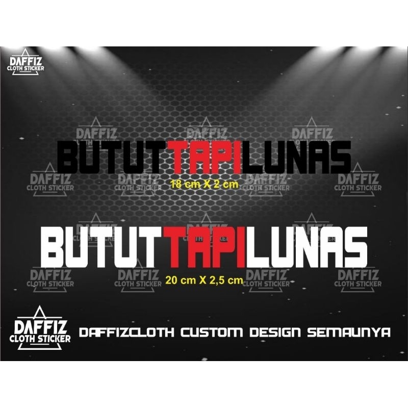 

Stiker cutting Butut Tapi Lunas