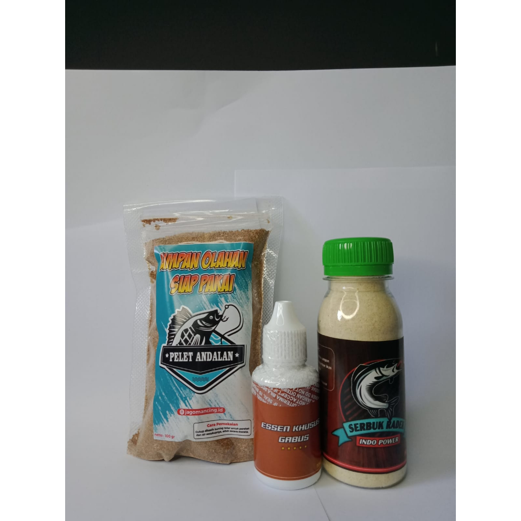 ( UMPAN KAWALU TERBAIK ) Paket Essen dan Serbuk Pengumpul pelengkap Umpan siap pakai Spesial Ikan Ga