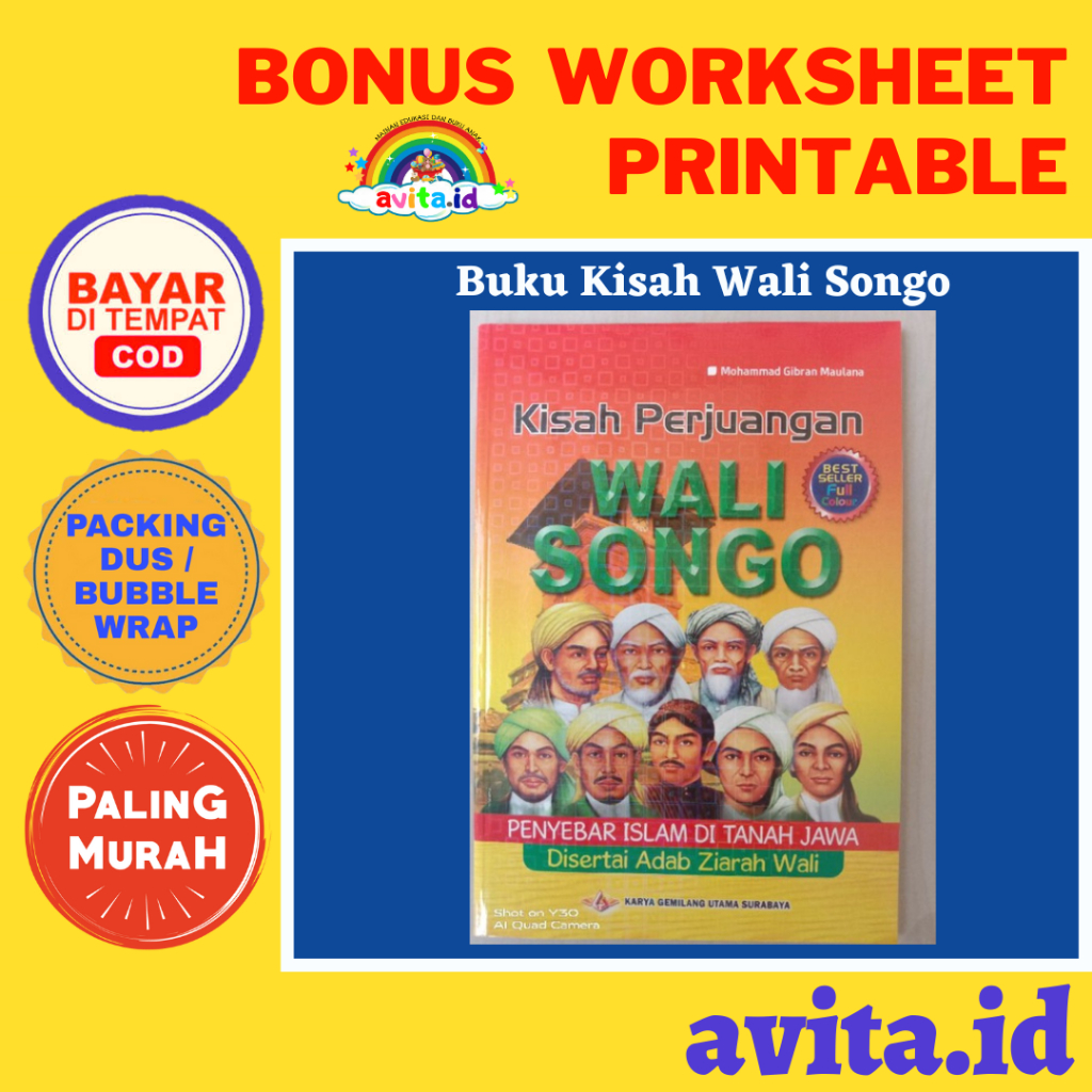 

avita.id TERMURAH Buku Cerita Dongeng Kisah Wali Songo 128 halaman Full Colour