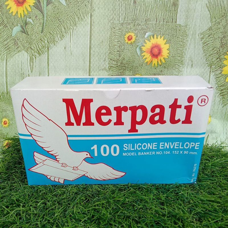 

Amplop Standar Merk Merpati No 104 152x90mm 1 pak isi 100pc
