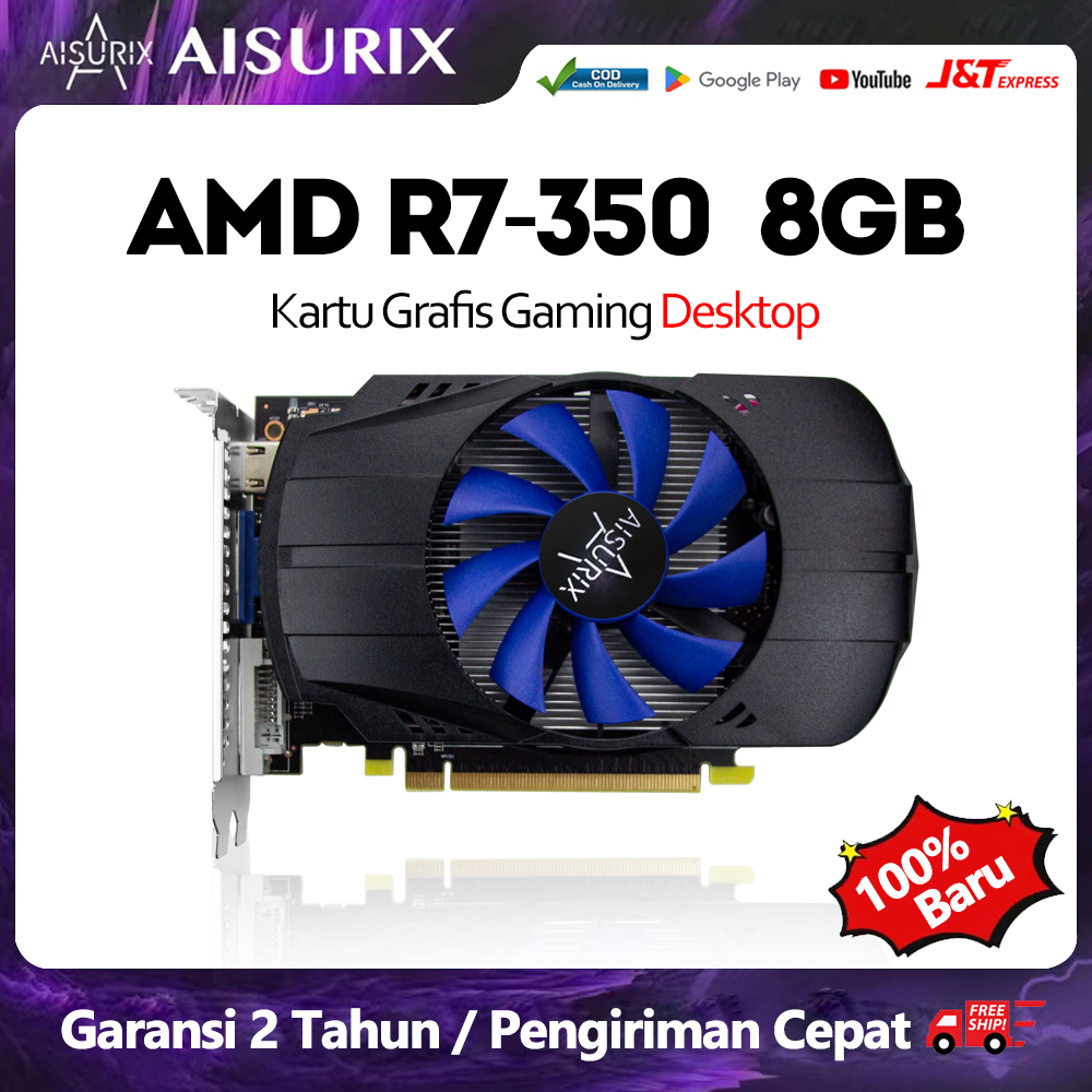 AISURIX Radeon R7 350 4GB VGA Card GDDR5 128bit 512SP AMD VGA