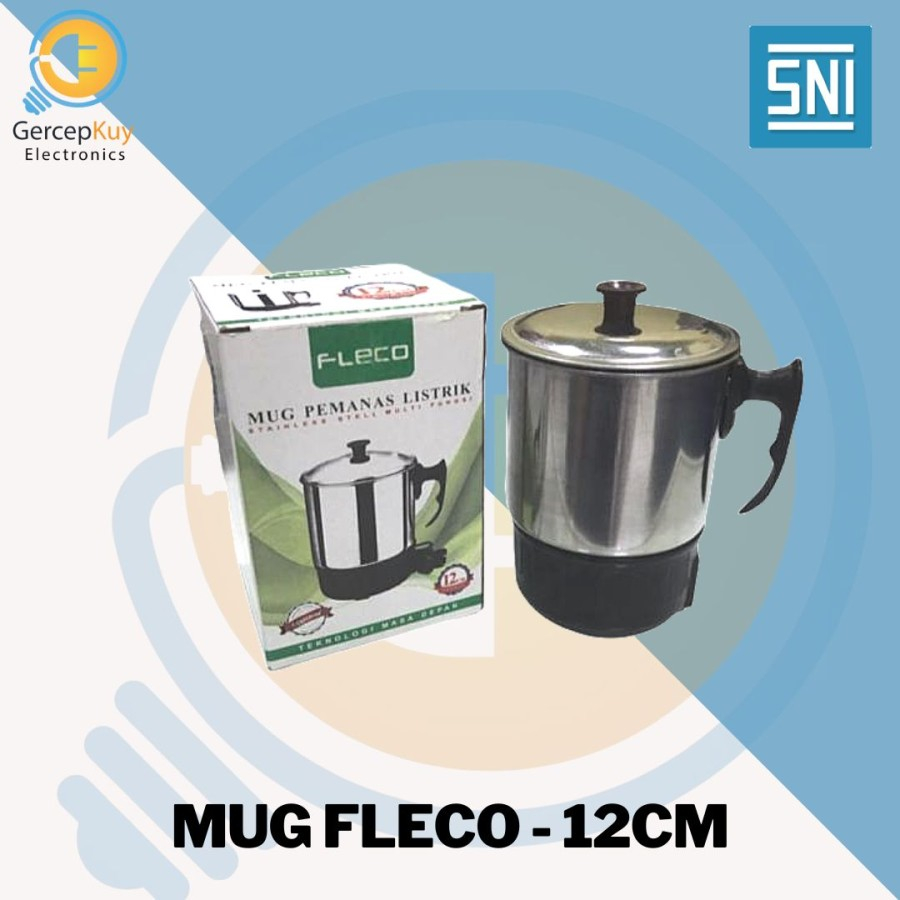Mug Gelas Pemanas Listrik / Teko Kecil / Electric Heating Cup / Cangkir Listrik Stainless Steel Flec