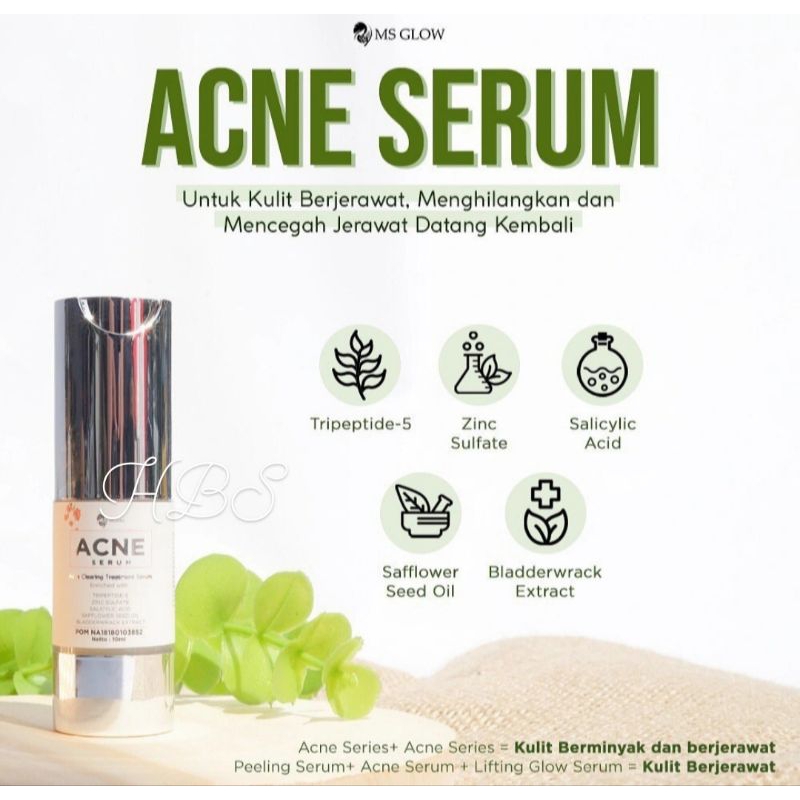 ORI MS GLOW ACNE SERUM/SERUM WAJAH ACNE/SERUM WAJAH BERJERAWAT/MS GLOW ORI