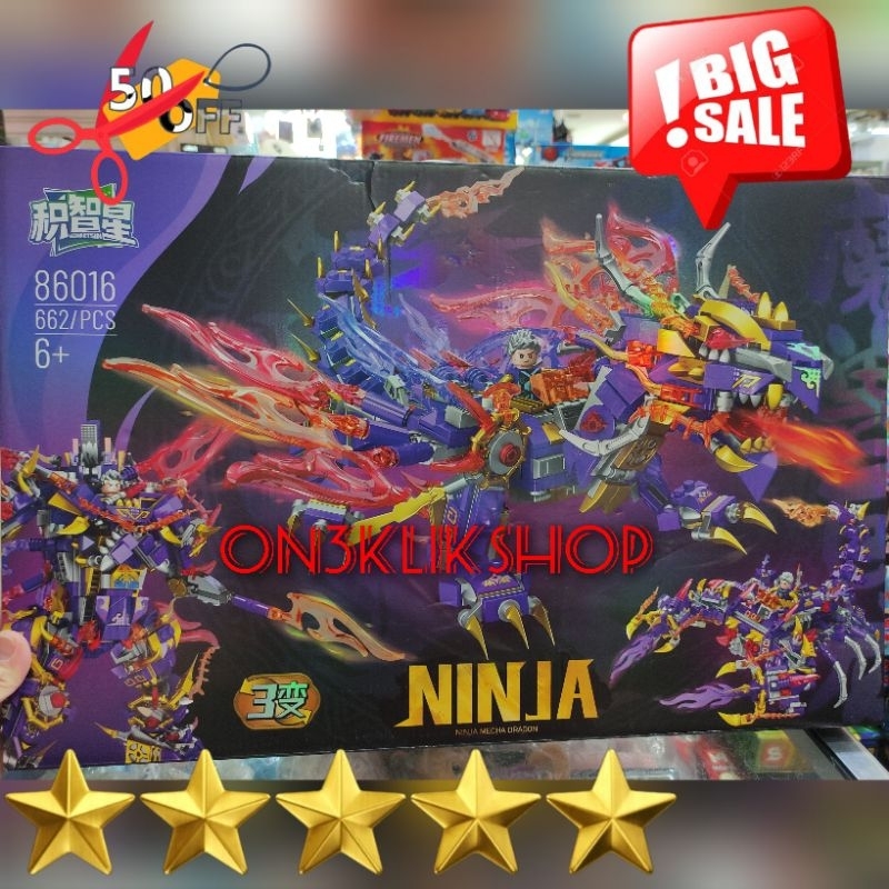 Mainan bricks ninja go 86016 kw murah brick ninjago