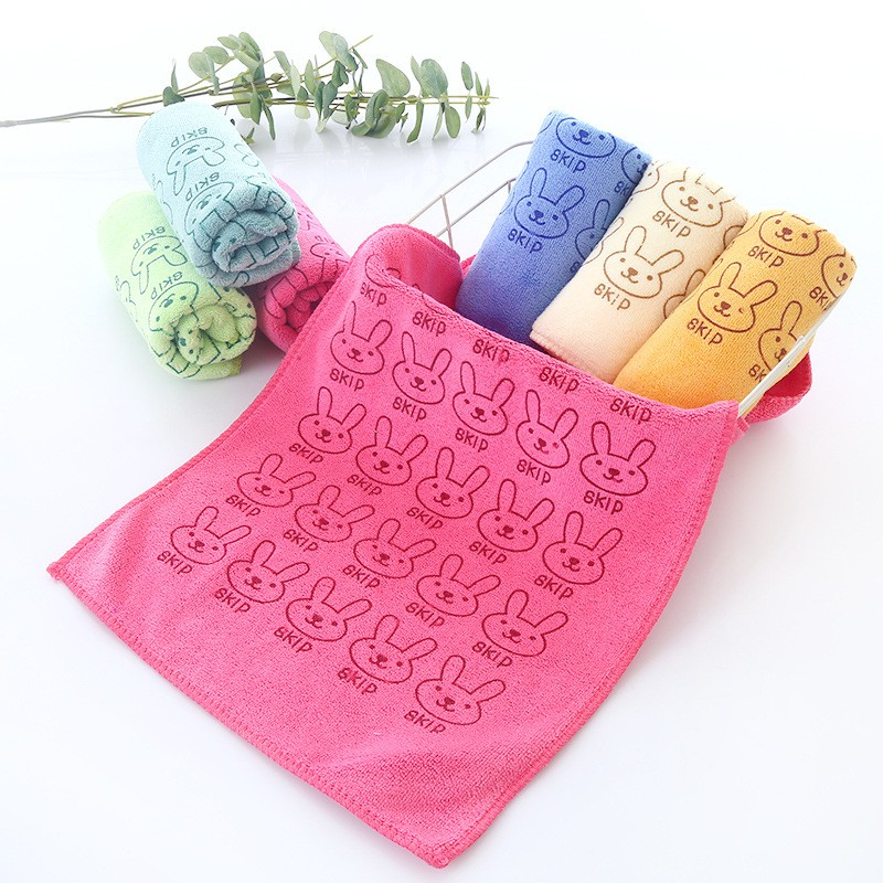 BV.ID HD367 Handuk Kecil Pengering Mandi Wajah Microfiber Handuk Motif Kelinci Lucu