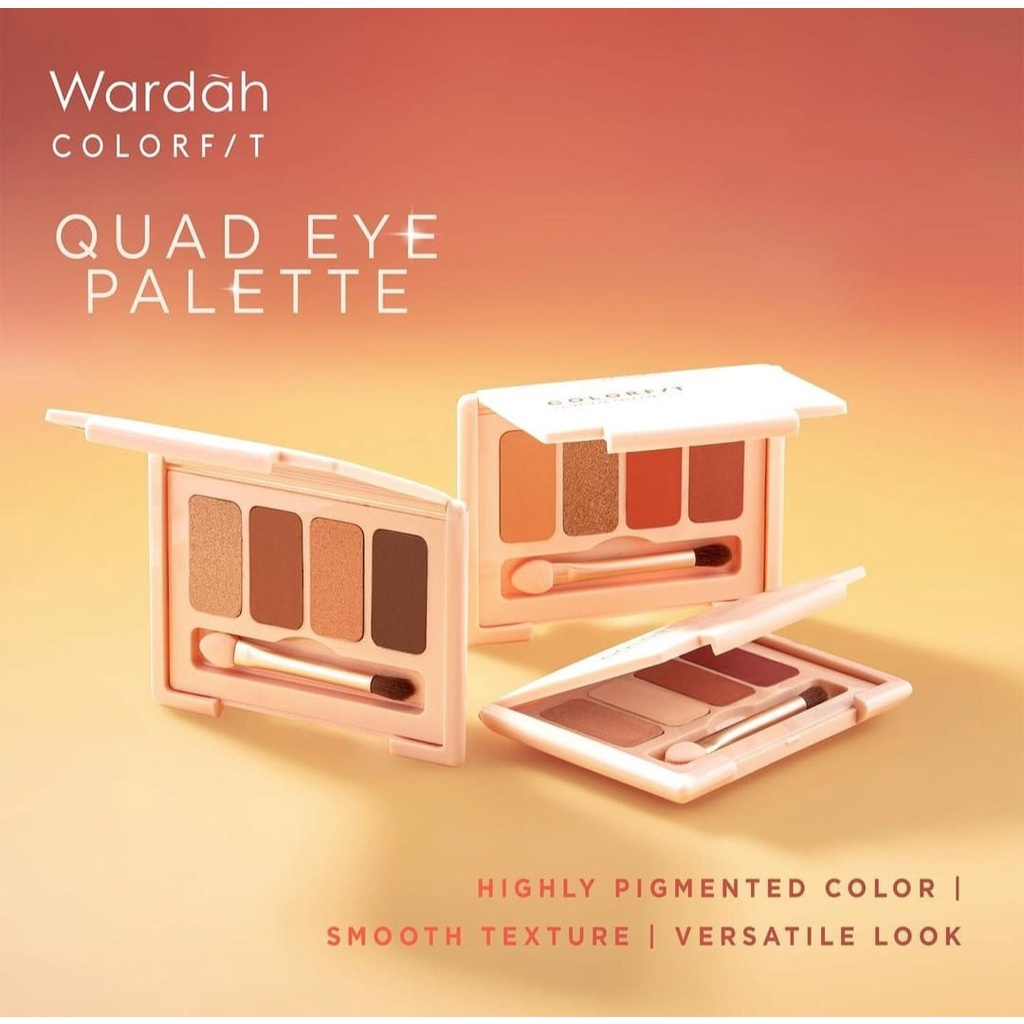 Wardah Colorfit Quad Eye Pallete Eyeshadow Palet/Palette/4 in 1/Eye Shadow Wardah