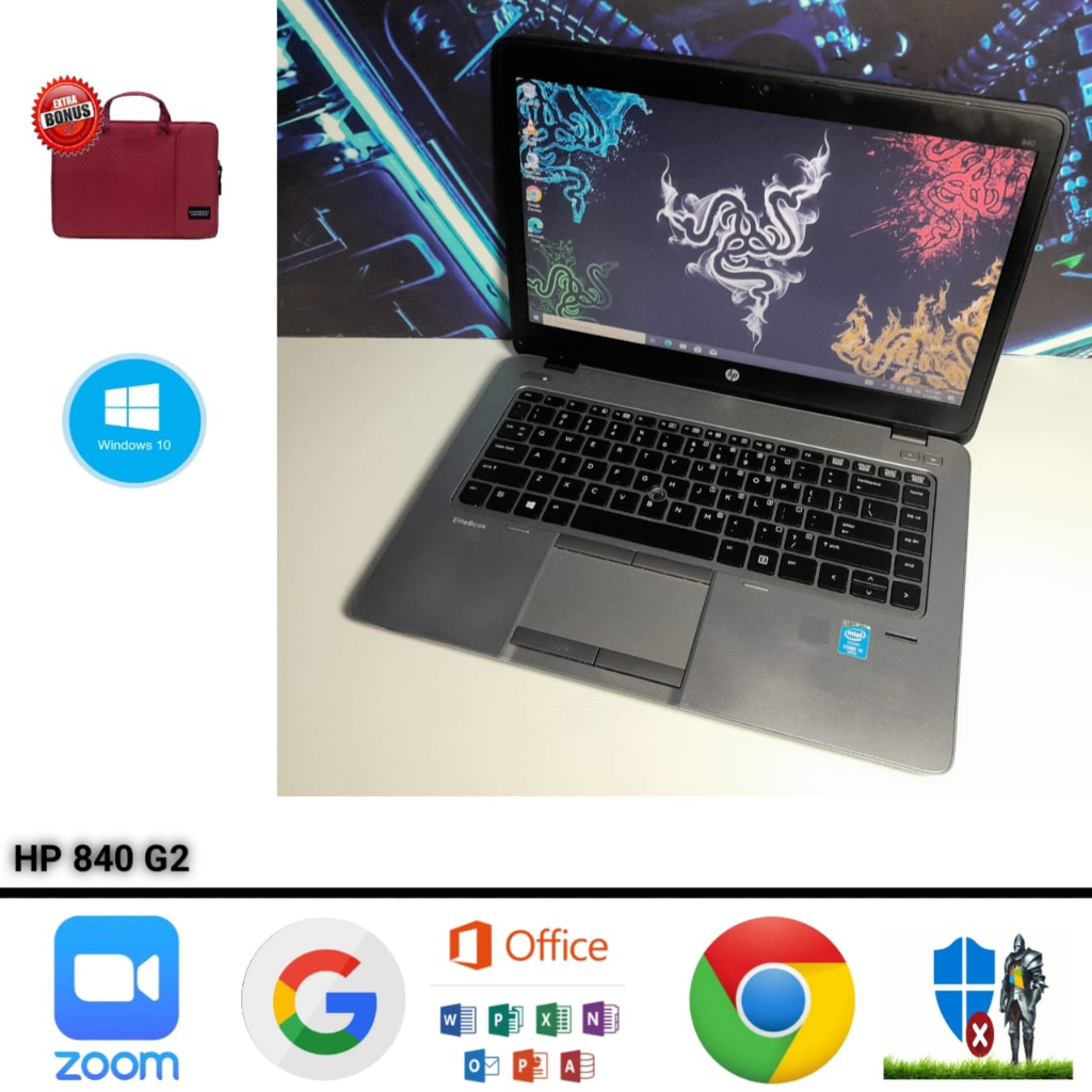 Laptop Hp Elitebook 840 G2 Core i5 Gen 5 Ram 8GB SSD 256GB Windows 10 Siap Pakai