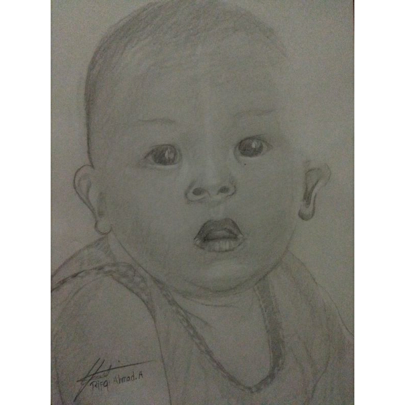 

Sketsa wajah hitam putih A4, hadiah untuk orang tercinta