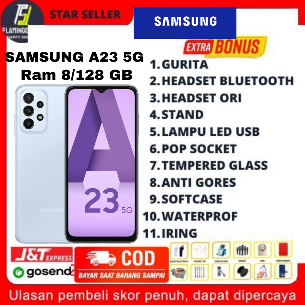 SAMSUNG GALAXY A23 5G NFC RAM 8/128GB & 6/128GB GARANSI RESMI SAMSUNG SEIN
