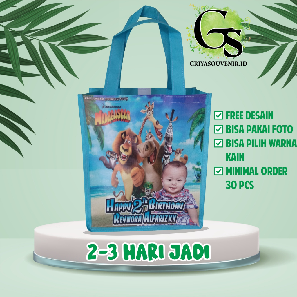 

TAS ULTAH ANAK | TAS ULANG TAHUN CUSTOM | GOODIE BAG ULTAH | FREE DESAIN