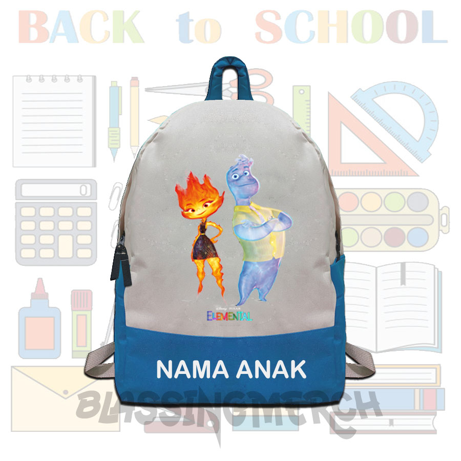 TAS RANSEL SEKOLAH ANAK ELEMENTAL DISNEY / TAS SEKOLAH / RANSEL SEKOLAH ANAK