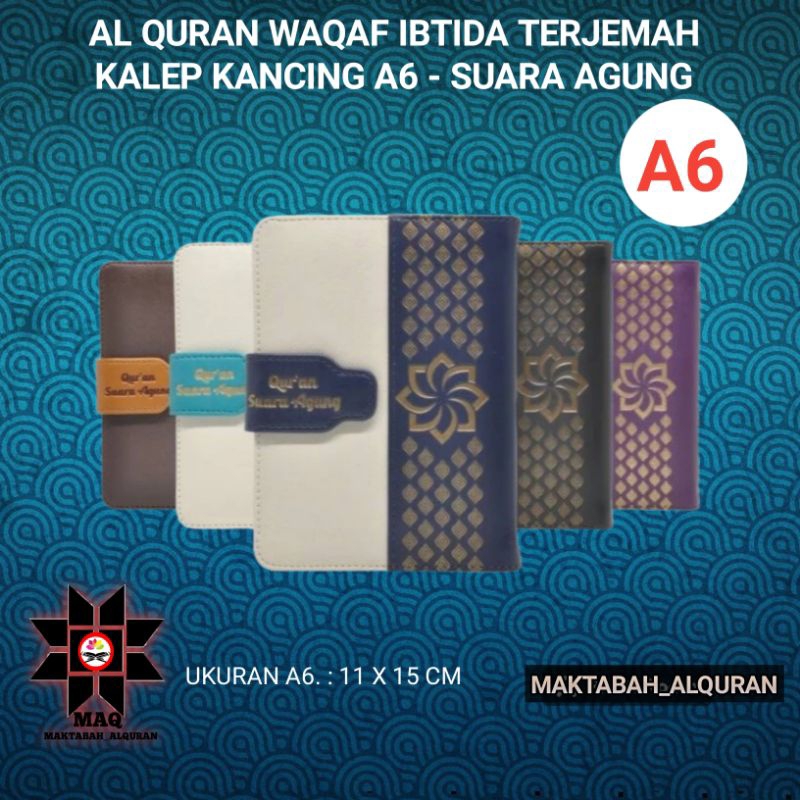 ALQURAN WAQAF DAN IBTIDA' SUARA AGUNG A6 KANCING MAGNET KALEP TERJEMAH WAQAF IBTIDA