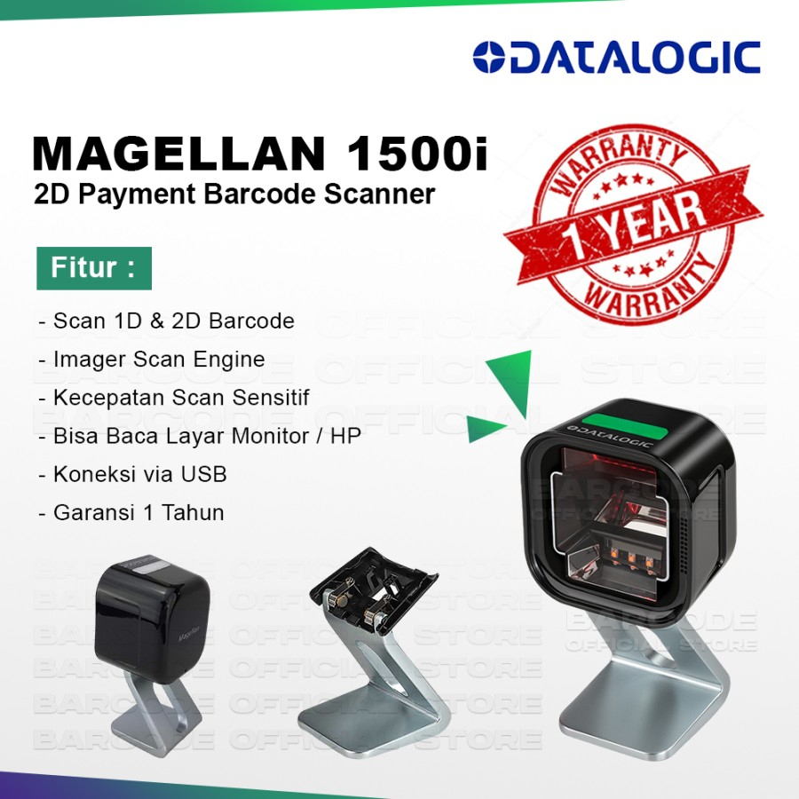 Datalogic Magellan 1500i Scanner Barcode Duduk Imager Scan Payment Barang Ritel Logistik