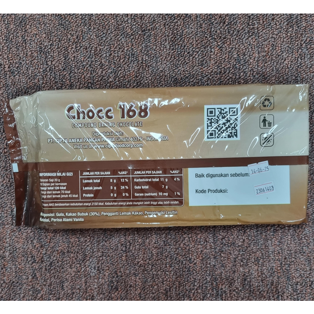 

Korzaln Chocc 168 Cokelat Batang Kemasan 1Kg