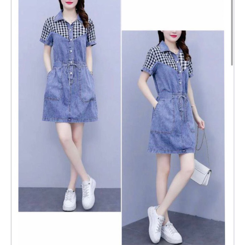 HC-  Square Denim Dress