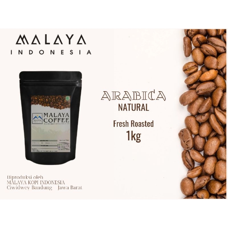 

Kopi Arabika NATURAL 1Kg Ciwidey MALAYA KOPI / Varian Grind (biji/bubuk)