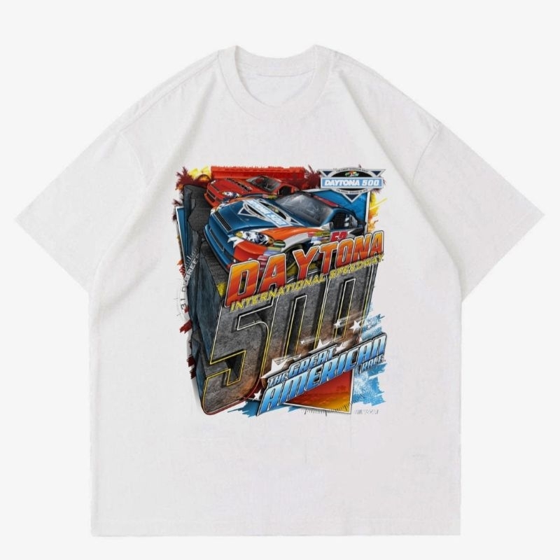TSHIRT VINTAGE NASCAR - DAYTONA INTERNATIONAL SPEED | KAOS VINTAGE NASCAR - DAYTONA INTERNATION SPEE