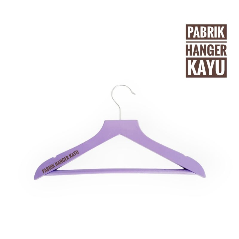 HANGER KAYU ANAK KEPALA LURUS UNGU PALANG