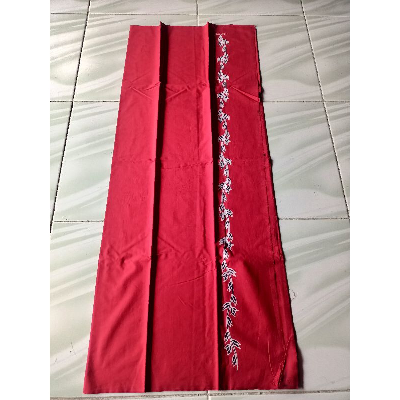 Jarik Batik Tulis polosan tumpal/wiru motif lunglungan