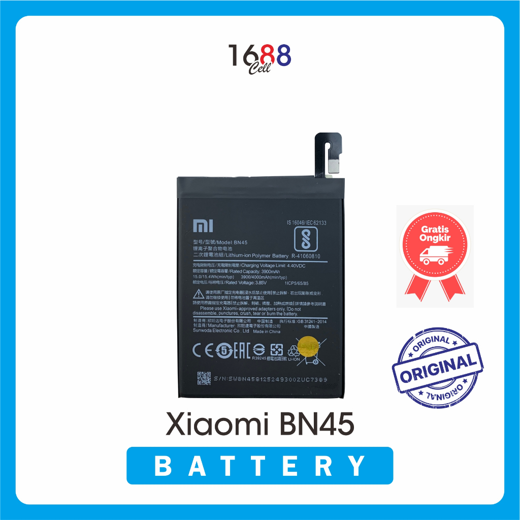 Baterai Original Xiaomi Redmi Note 5 (BN45) - Baterai Redmi Note 5 Pro - Redmi Note 5 Plus - Battery