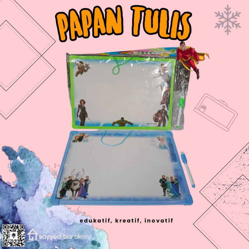 

PAPAN TULIS SPIDOL ANAK 35X25 CM