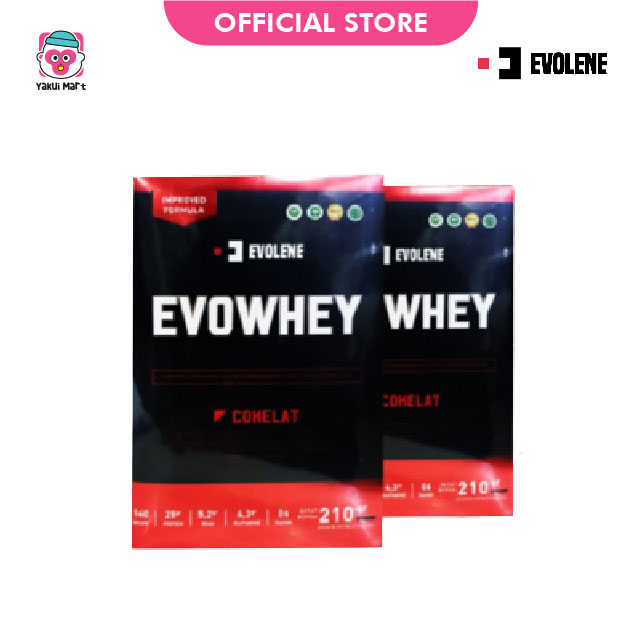 ⭐YAKUI MART⭐ EVOLENE EVOWHEY 210 GRAM ( 6 SACHET ) BPOM DAN HALAL SUSU FITNESS EVO WHEY PROTEIN DIET