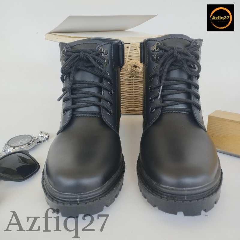 Sepatu Pdh Doff Terbaru Tni Polri Security Basarnas Sol PVC GARUDA Merk Azfiq27 #1 Doff