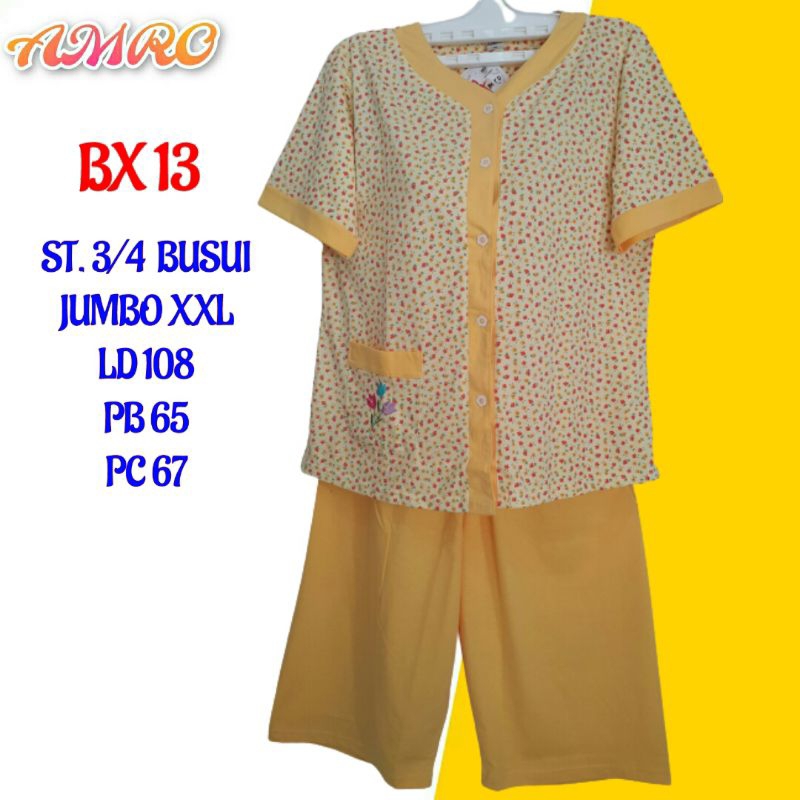 bajutidur jumbo xxl babydoll murah busui amro putih