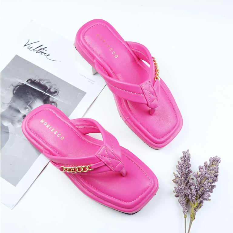 Sandal Wanita Sandal Jepit Empuk Strap Rantai AB 92