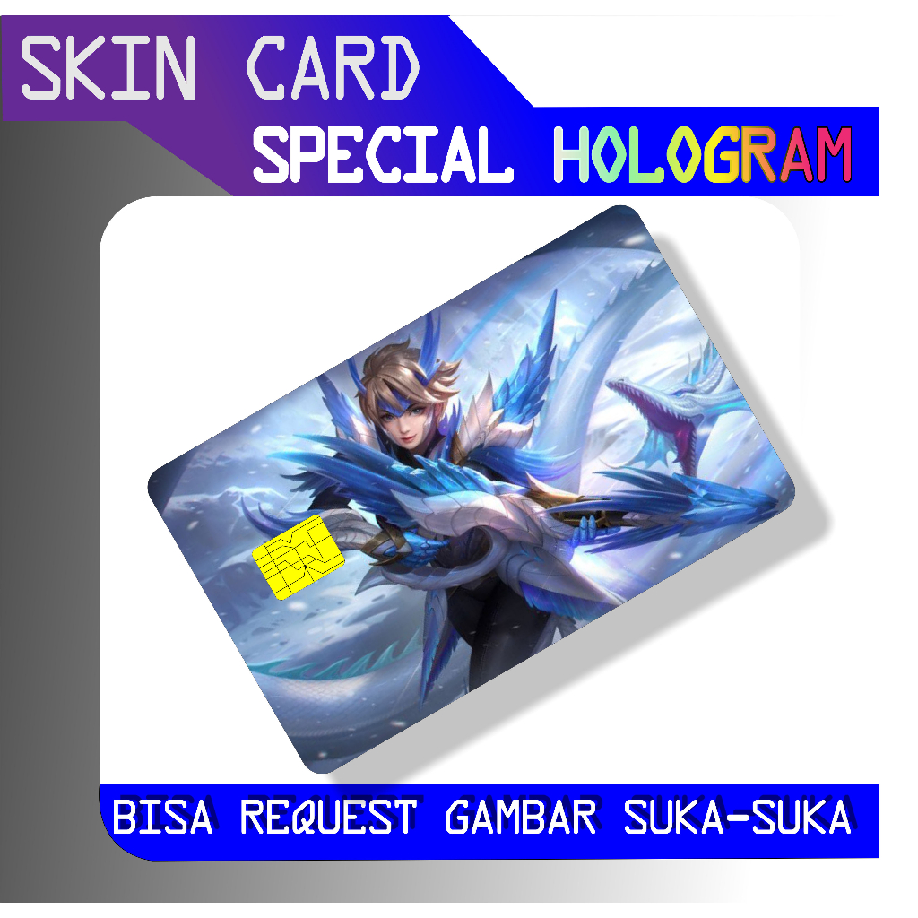 

STIKER STICKER SKIN MOTIF MOBILE LEGEND KARTU ATM BLACK CARD BCA E-MONEY ETOLL BRIZZI FLAZZ SUDAH DILAPISI ANTI GORES