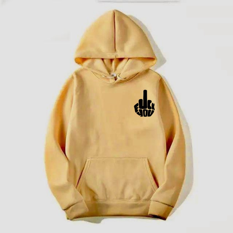 Sweater hoodie pria fleece sweatshirt cowok fleece jaket pria dewasa f you