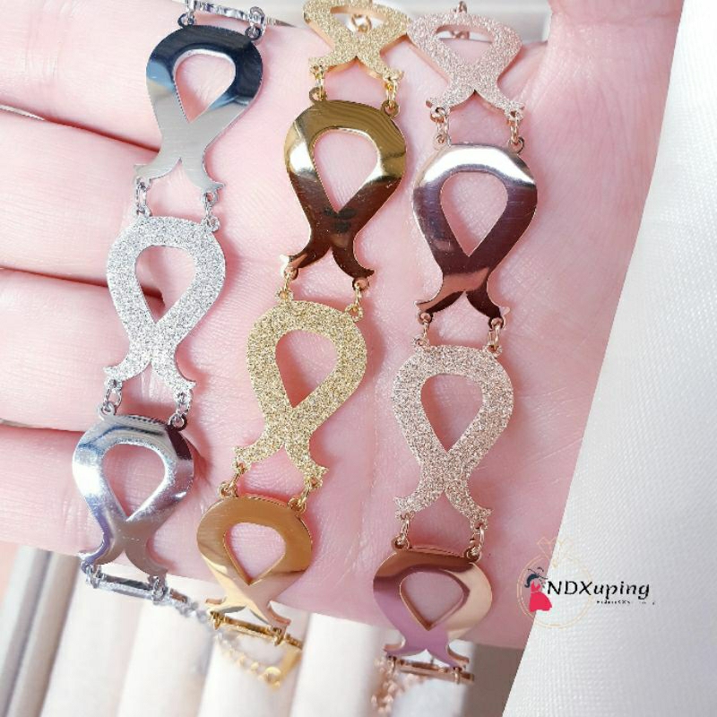 Gelang Tangan Rantai Import Fashion Wanita Titanium Cantik Dan Simple N13072302
