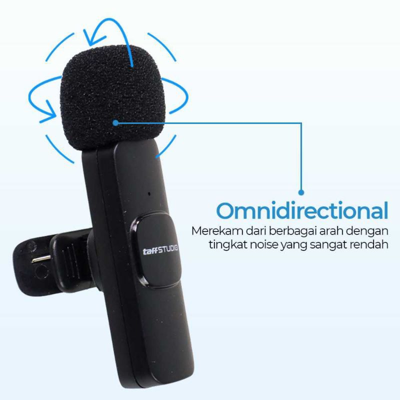 Mic Wireless Clip On Lavalier Lapel Microphone Vlogger Youtuber Live Streaming Lightning