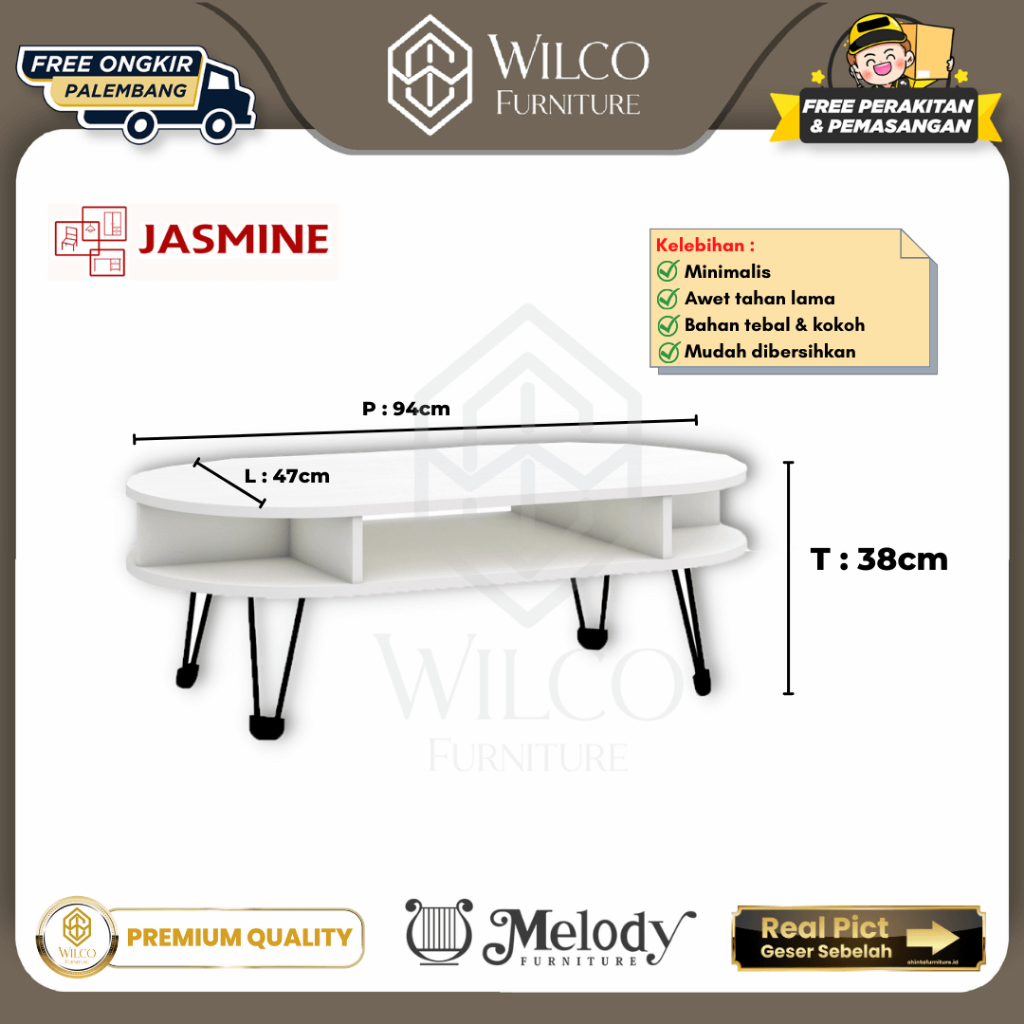 Meja Belajar Minimalis / Meja Les Privat / Meja Lesehan Pendek 38cm