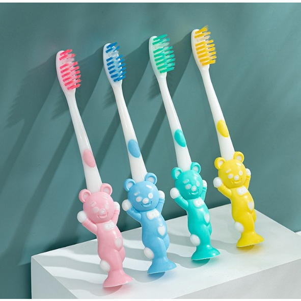 Sikat Gigi Anak Karakter (Isi 4pcs) Standing Kids Toothbrush Colorful Soft Sikat Gigi Travel Bulu Ha