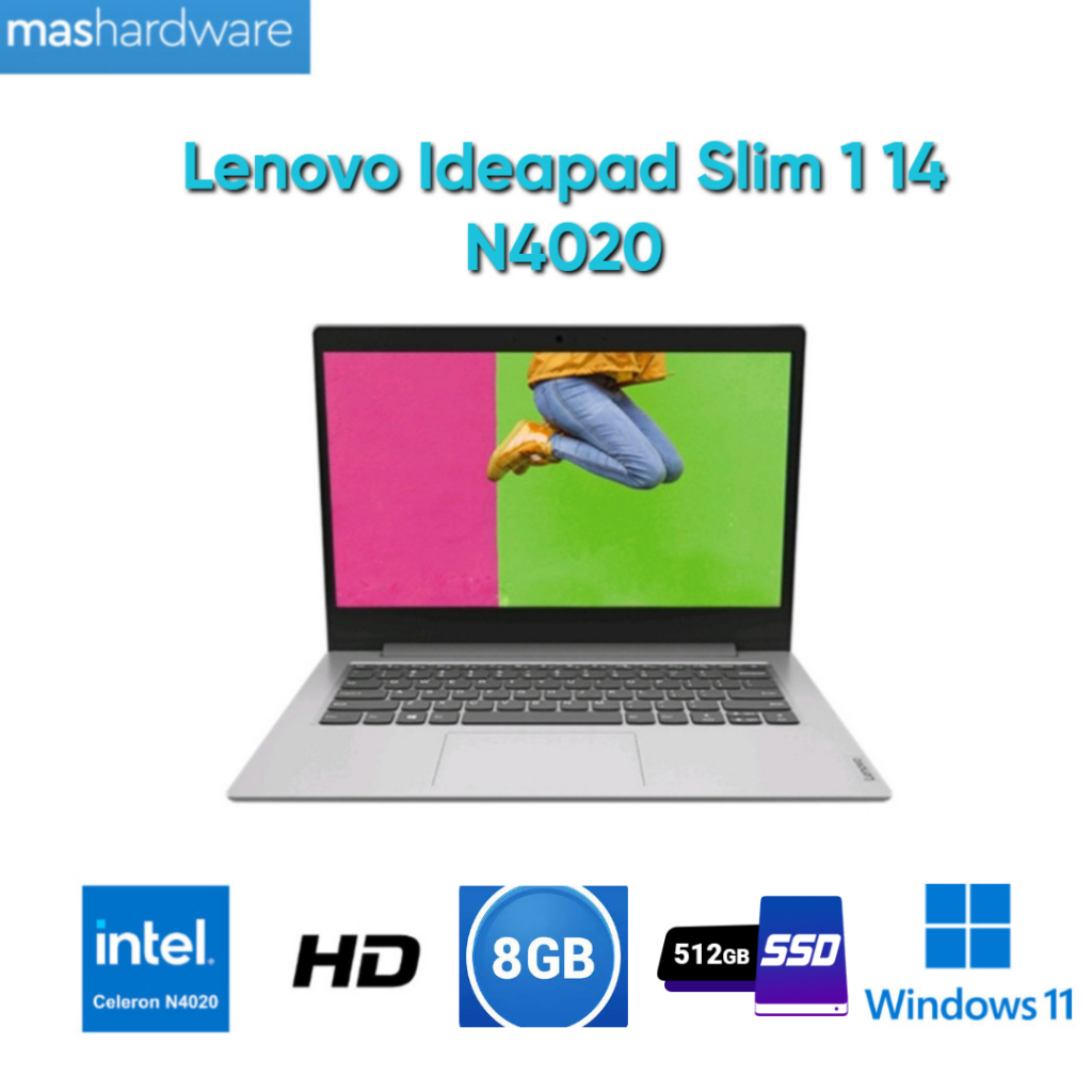 LENOVO IDEAPAD SLIM 1 14 - N4020 8GB 512GB SSD Win11 14 HD