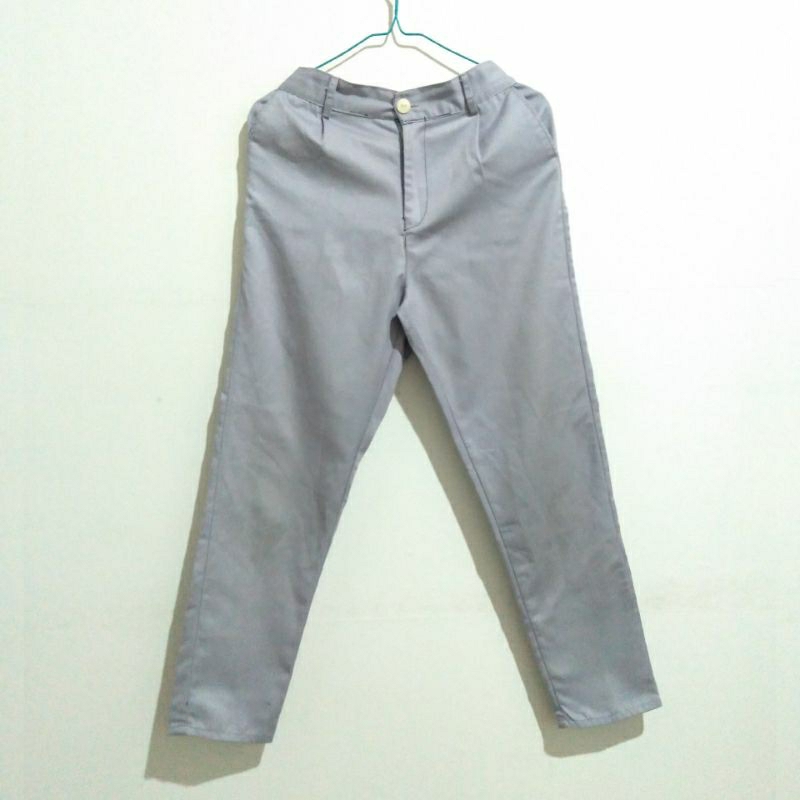 Celana Bahan Wanita | Celana Bahan Panjang | Celana Bahan Ab-abu | Celana Bahan Polos | Celana Bahan