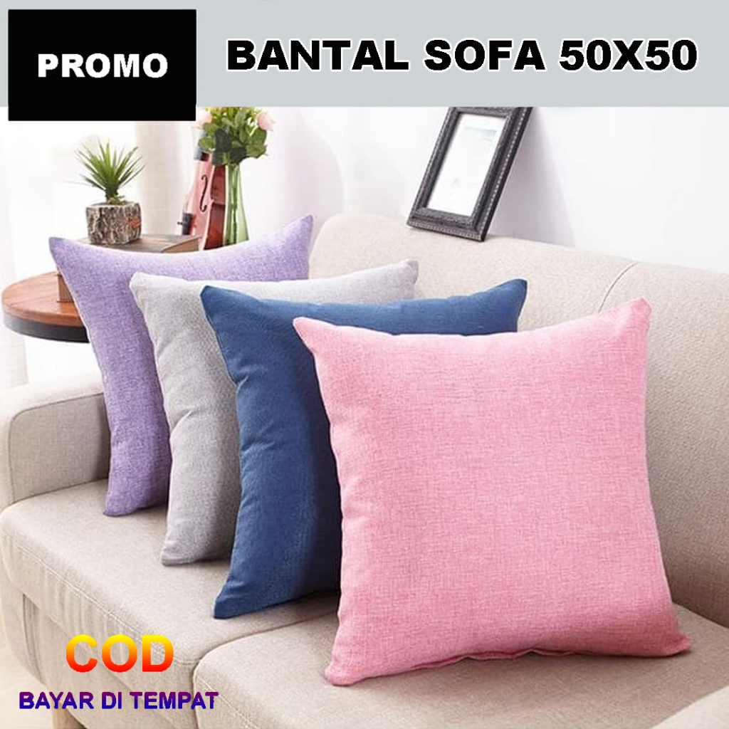 ✅COD Bantal Sofa Minimalis 50x50 Aneka Warna Dekorasi Ruang Tamu