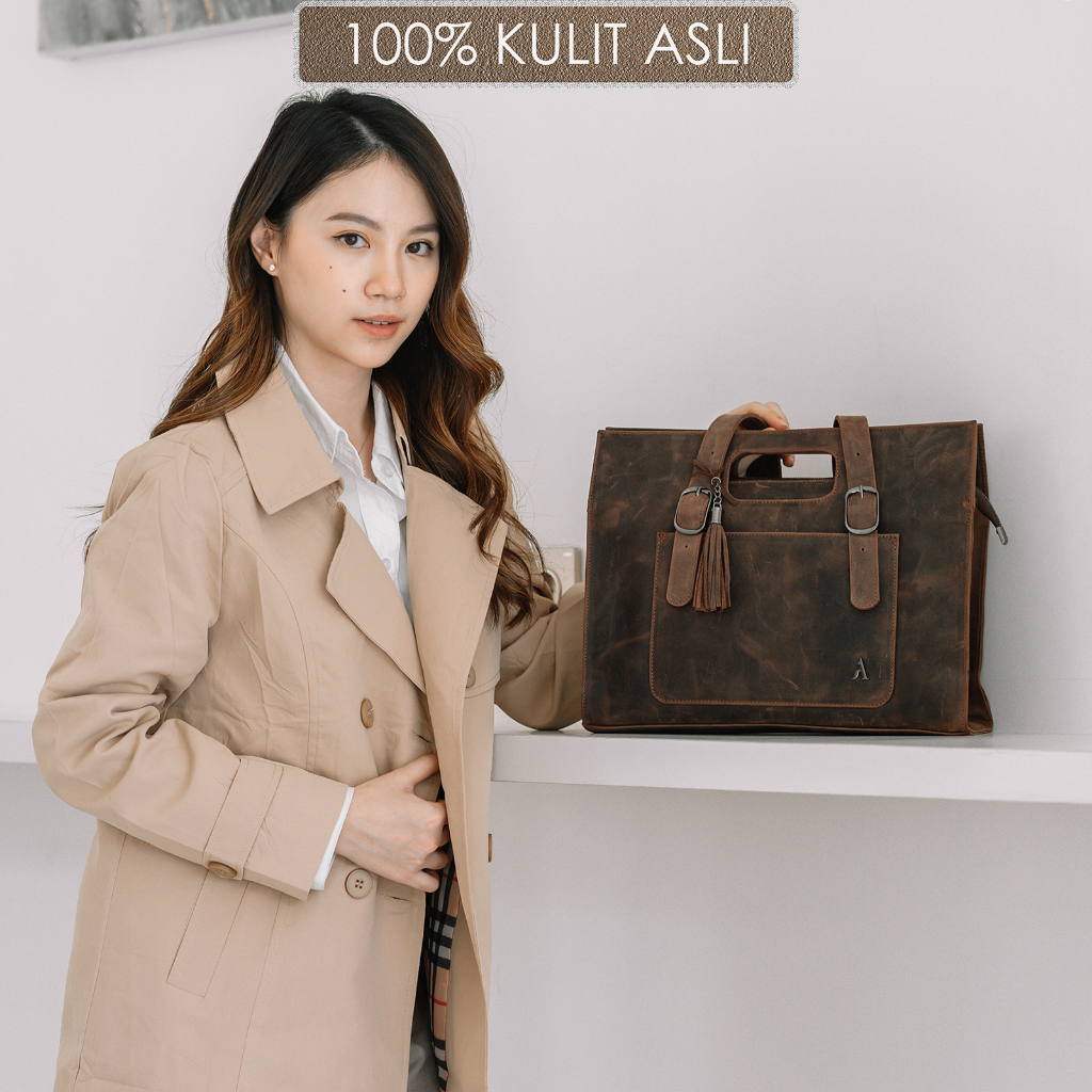 Tote bag tas korea wanita laptop bahan kulit tas branded korea wanita original leather bag new fashi