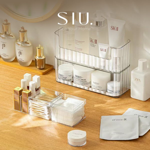 Rak Akrilik Susun Kosmetik Makeup Organizer Penyimpanan Multifungsi