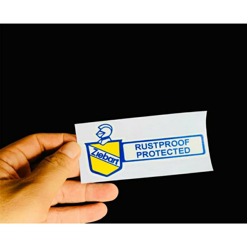 sticker mobil ziebart rustproof protected