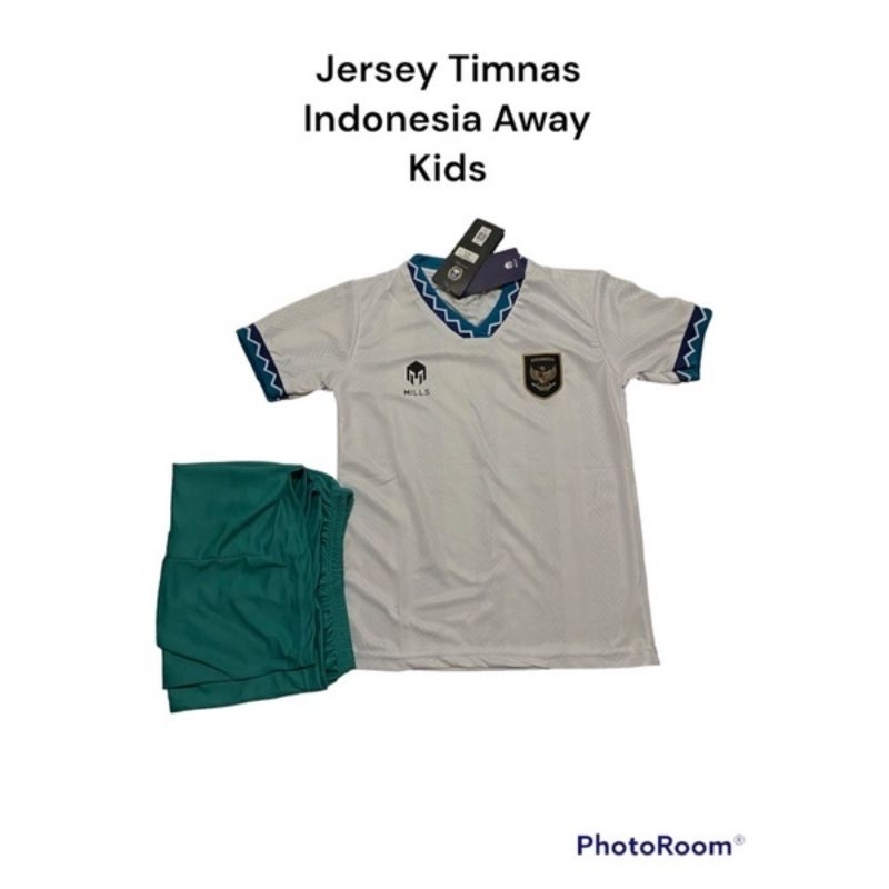 Jersey kids timnas indonesia away mills